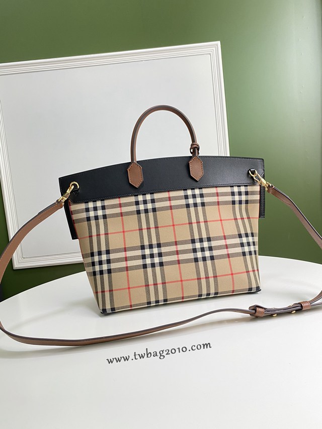 Burberry專門店新款Society賽爾迪手袋 巴寶莉Vintage復古格紋手提女包 yxb1150
